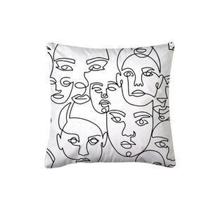 Abstract Faces Pillow Cover